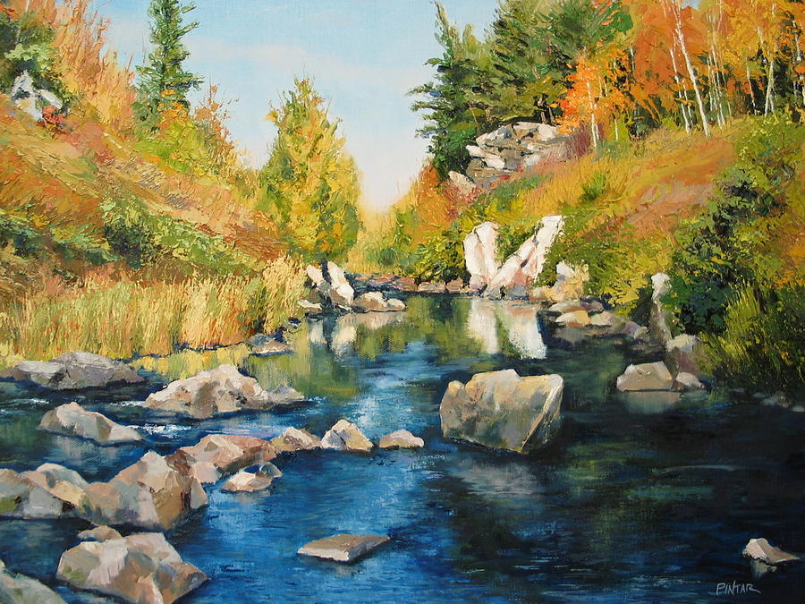 Rhinelander Fall Painting by Michael Pintar