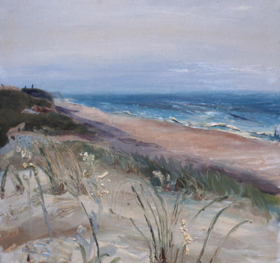 Rhode Island Beach 1977 Painting by Nancy Griswold