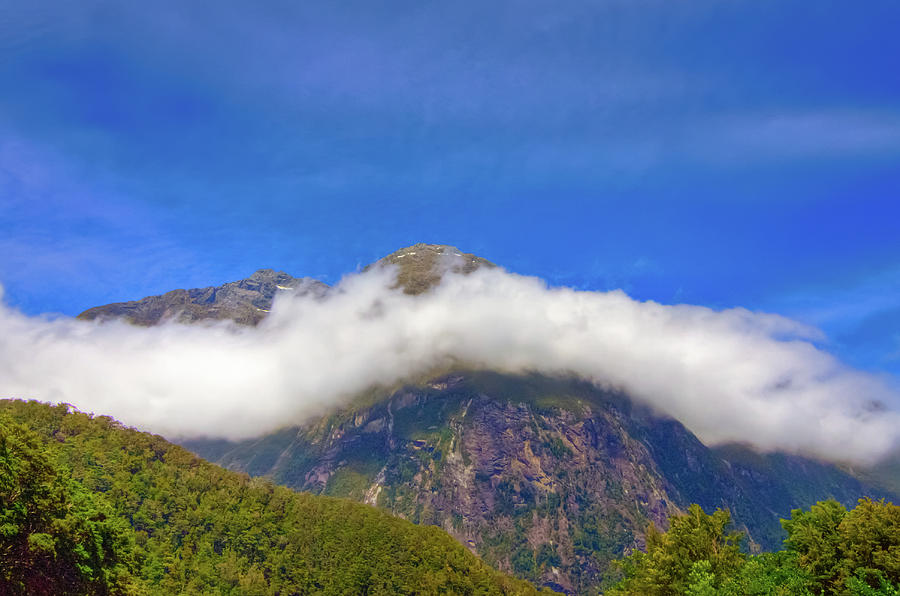 Ribbon Cloud at Milford Sound Photograph by Harry Strharsky