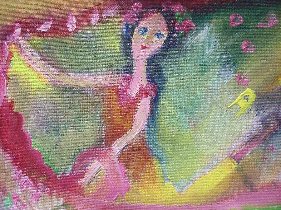 Ribbon dance Painting by Judith Desrosiers
