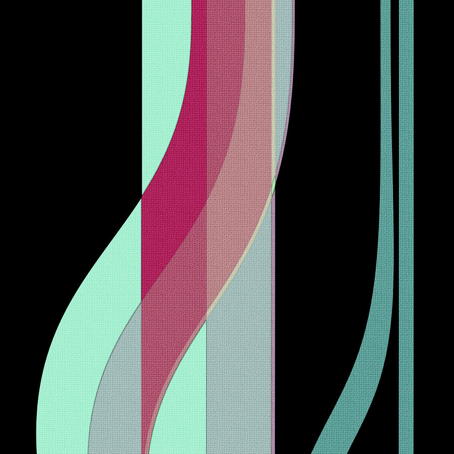 Curved Lines Digital Art - Ribbons by Bonnie Bruno