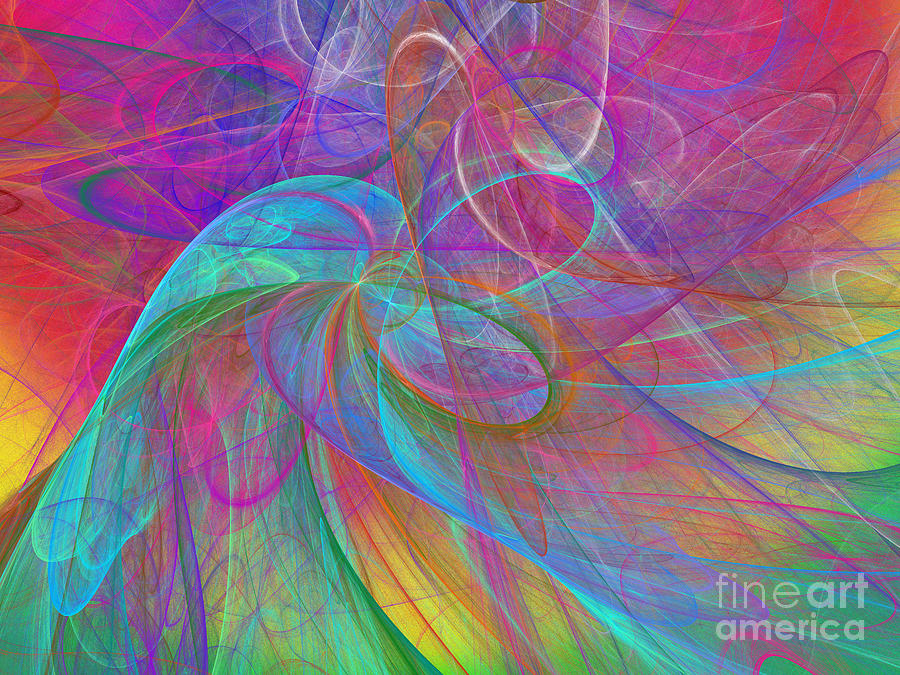 Ribbons Of The Rainbow Digital Art by Andee Design