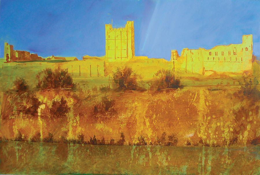 Richmond Castle in gold Painting by Neil McBride