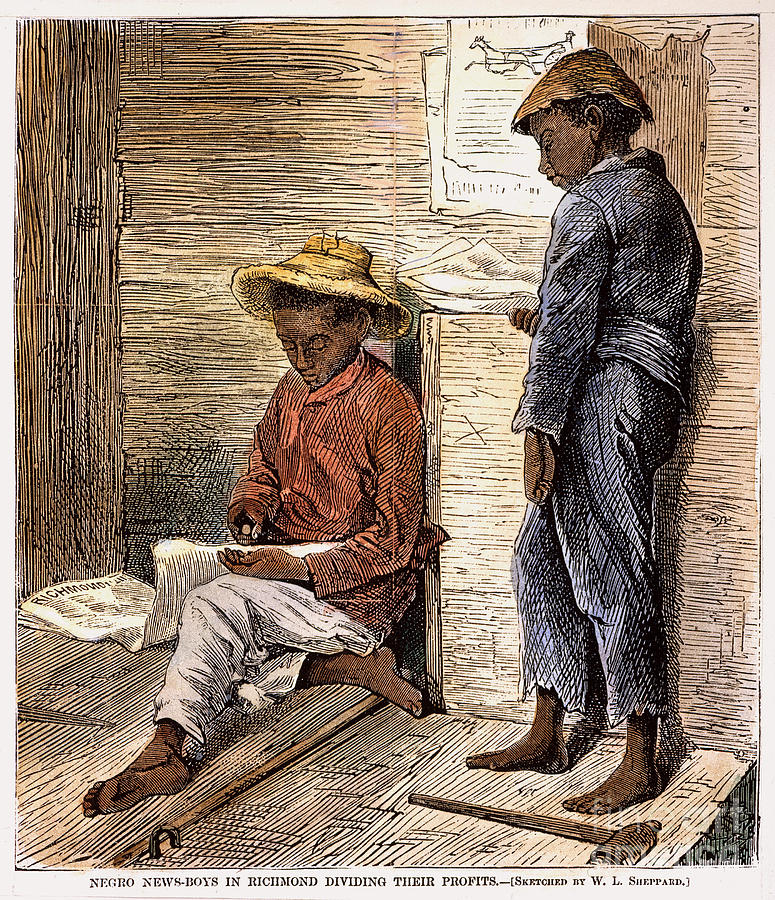Richmond: Newsboys, 1868 Photograph by Granger