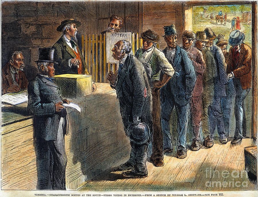 Richmond Voting, 1871 Drawing by Granger
