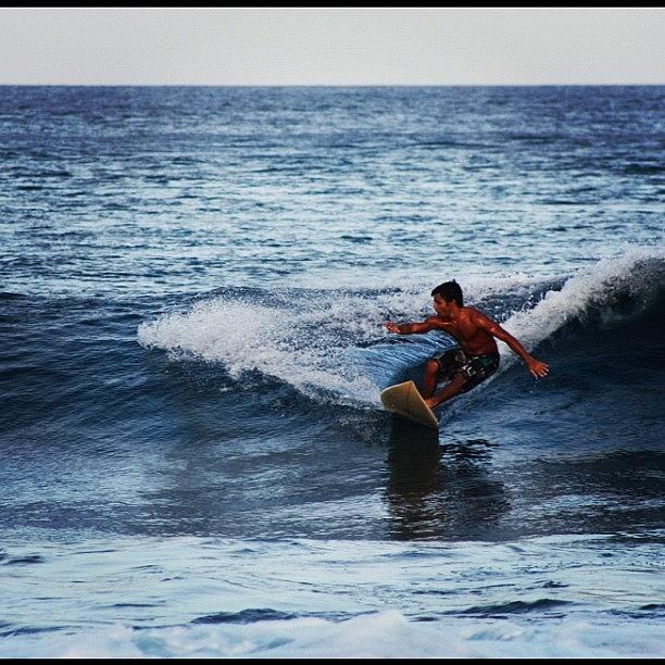 Nature Photograph - Ride The Wave #surfer #reef #raalhu by Mahid Abdulrahman