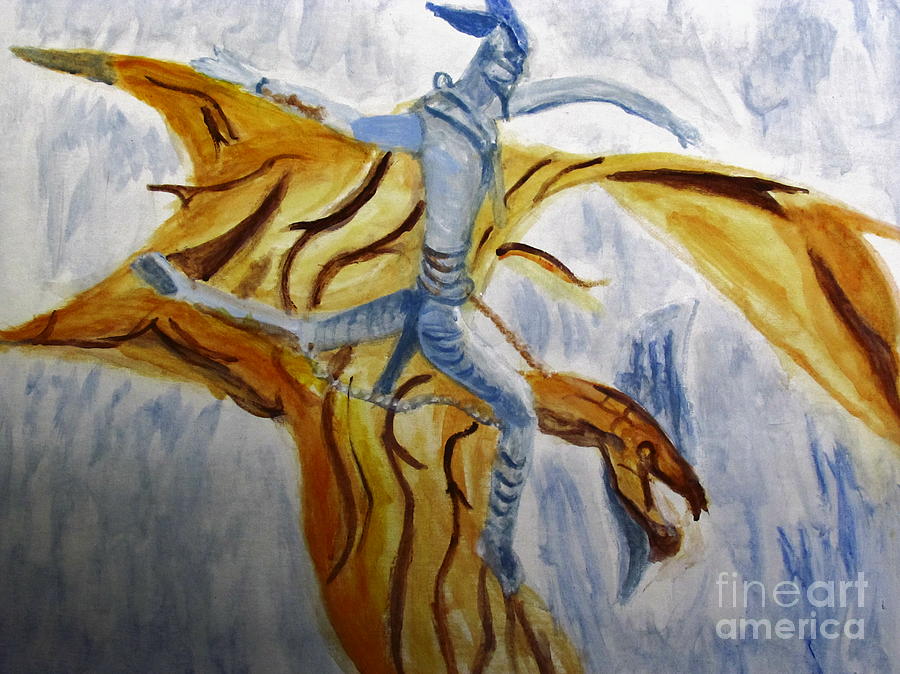 Ride Toruk the Dragon from Avatar Painting by Stanley Morganstein