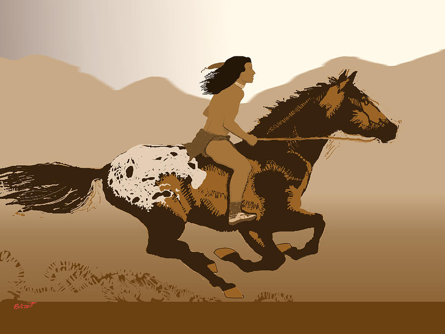 Horse Digital Art - Rider by Robert Bissett