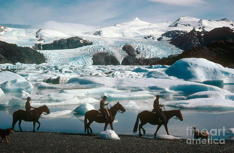 Riders in Patagonia Photograph by Francois Gohier and Photo Researchers