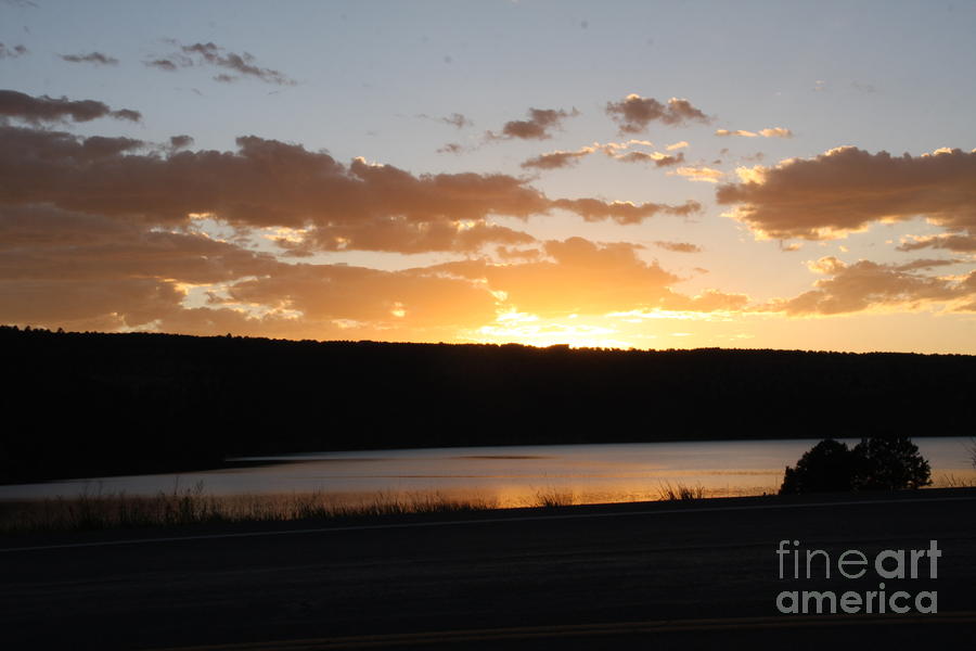 Ridgway Reservoir Sunset Photograph by Marta Alfred