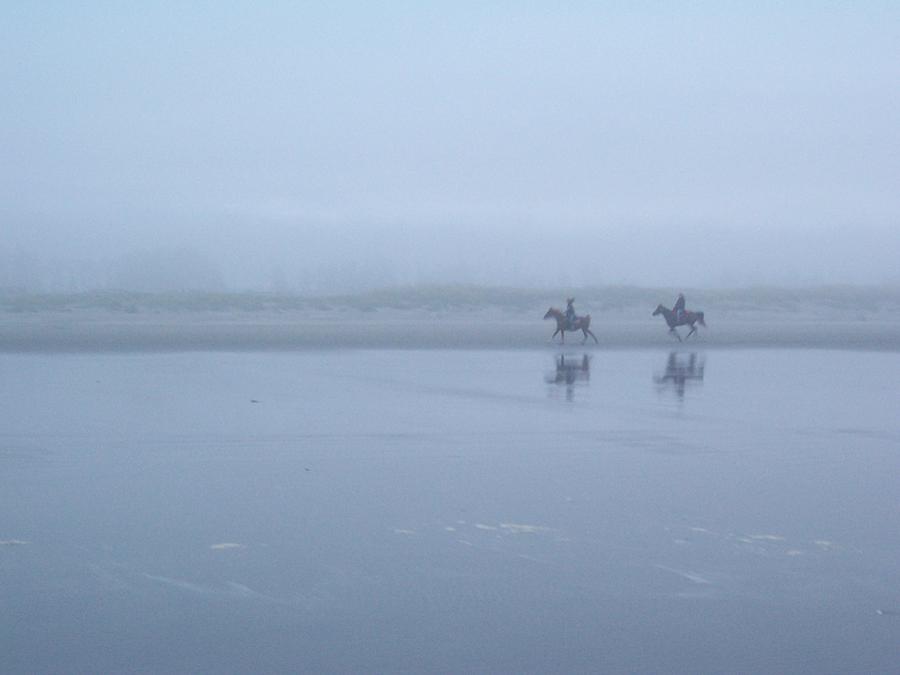 Riding in the Mist Photograph by Peter Mooyman