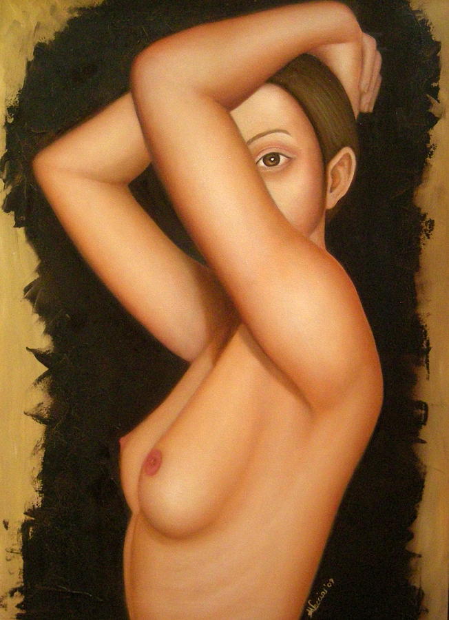 Nude Painting - Rifugio segreto by Alessandra Veccia