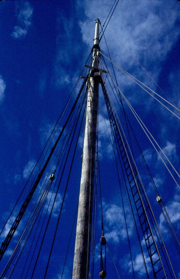 Rigging on Blue - Two Photograph by Lin Grosvenor