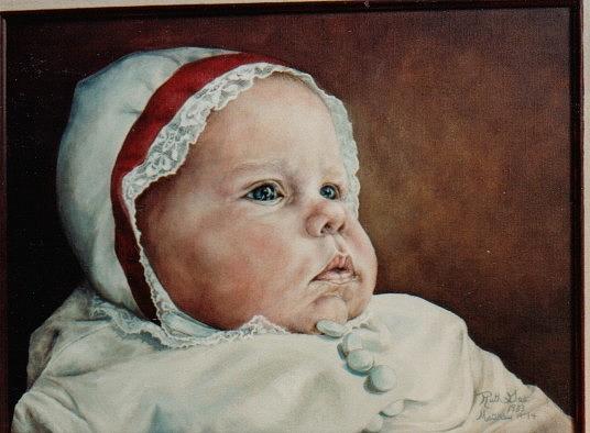 Baby Painting - Rigmores Baby by Ruth Gee