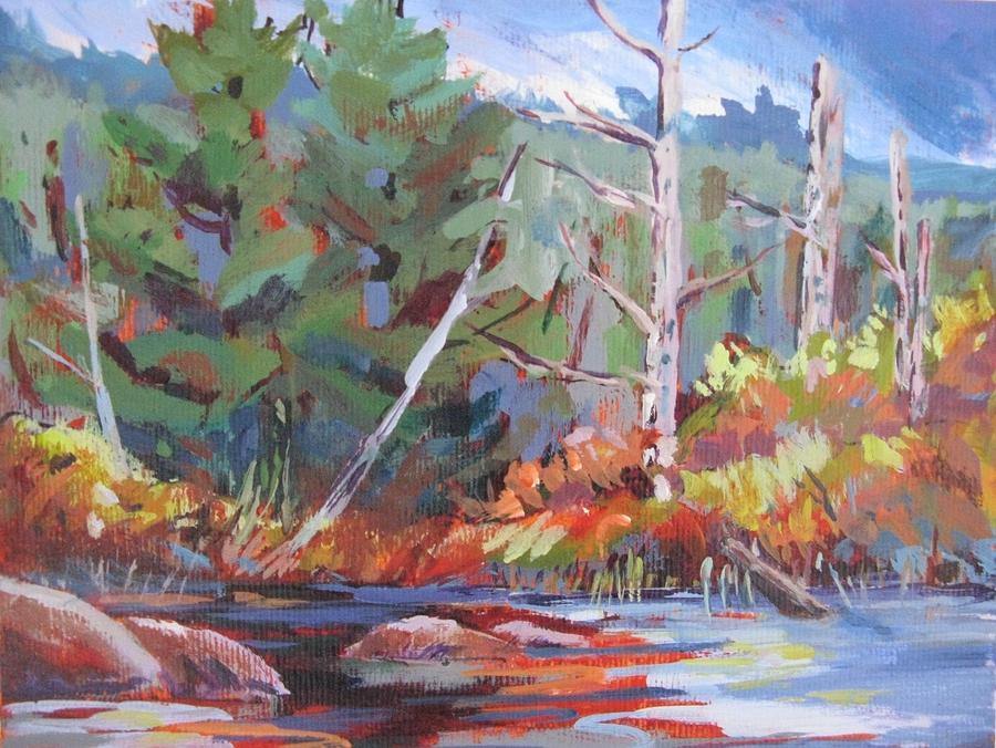 Ril Lake Muskoka Painting by Sue Johns - Fine Art America