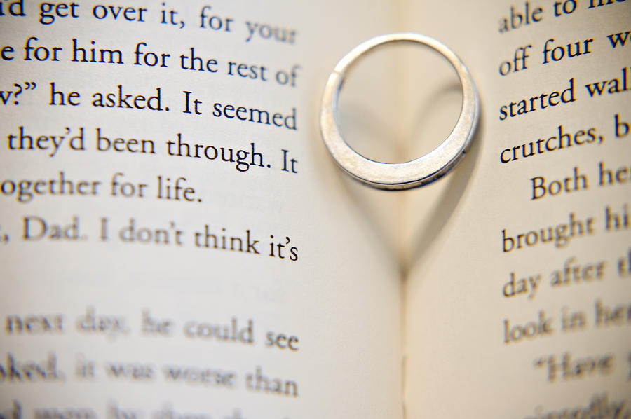 Book Photograph - Ring with Heart by Malania Hammer