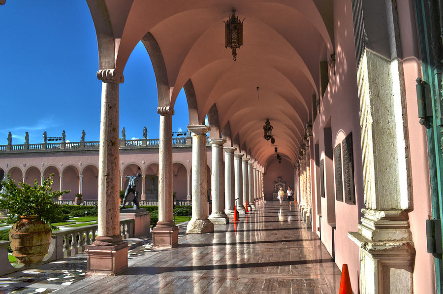 Ringling courtyard walkway Photograph by Timothy Lowry