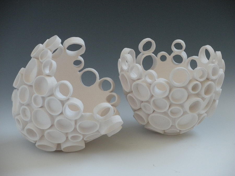 Vase Ceramic Art - RingsLuminis by Katherine Dube