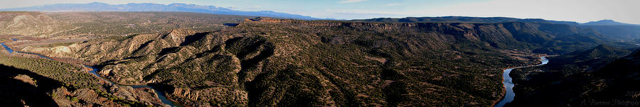 Rio Grande at White Rock Panoramic Photograph by Aaron Burrows