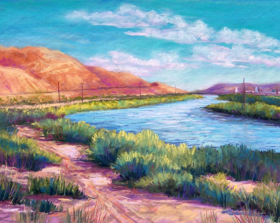 Rio Grande from the South Pastel by Candy Mayer