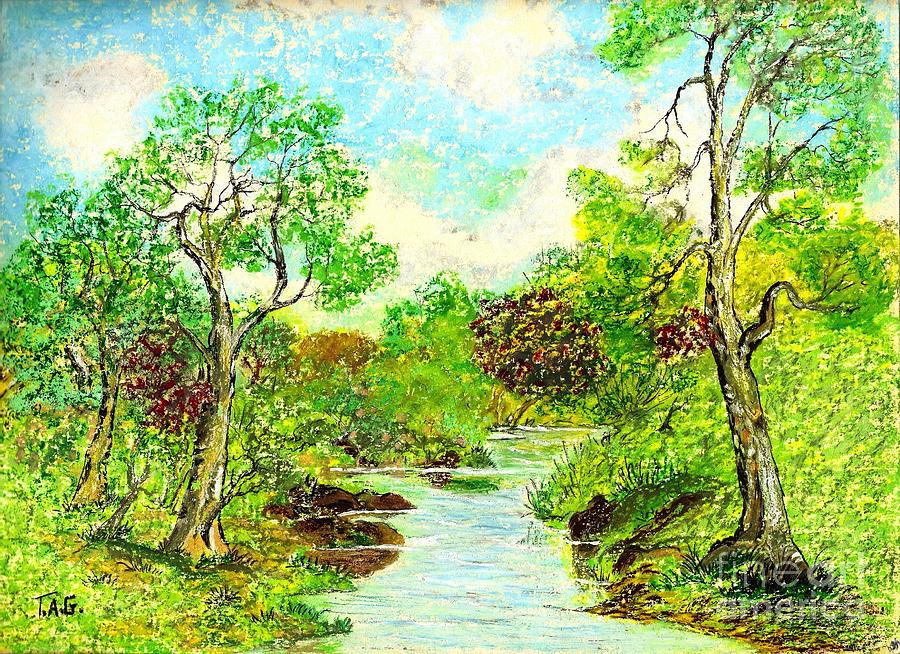 Rippling Brook Painting By Jessi And James Gault - Fine Art America