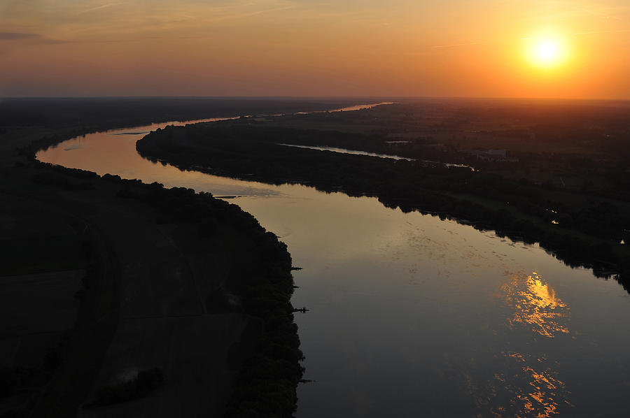 River At Sunset Seen From A Bird's Eye Photograph by Waldek Dabrowski