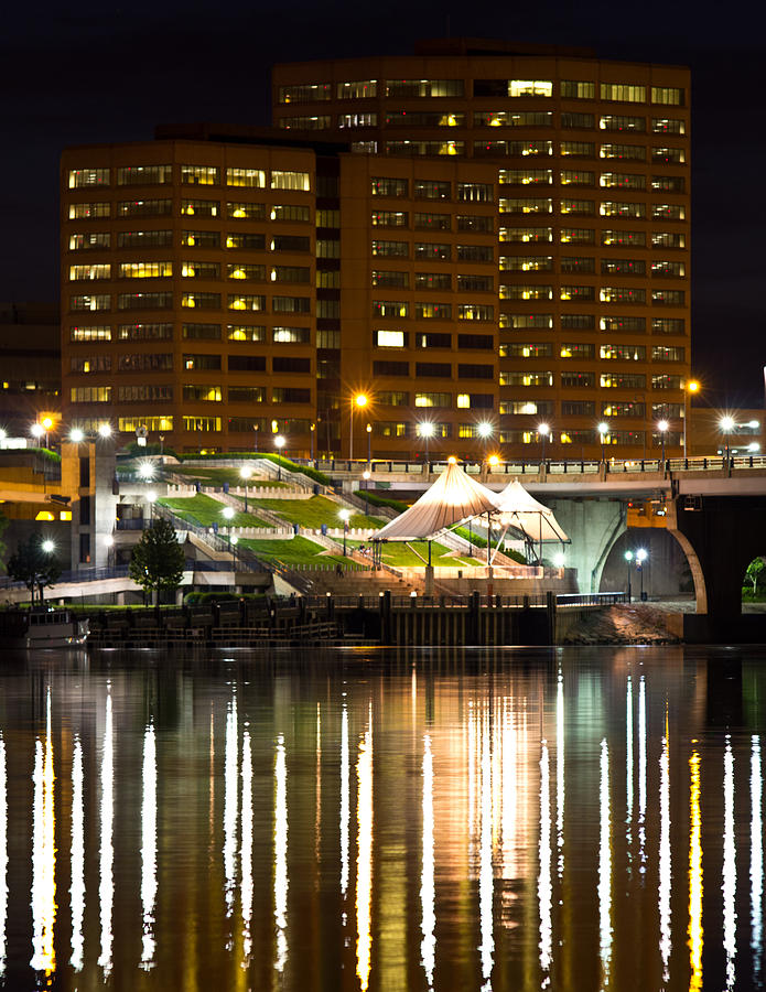 River Front At Night by Frank Pietlock River Front At Night by Frank Pietlock