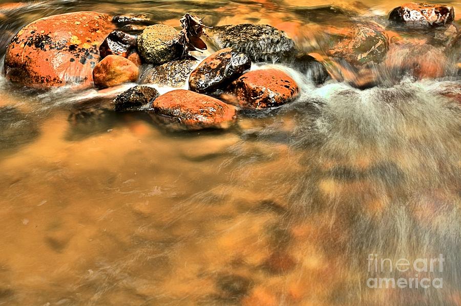 River Rock Swirl Photograph by Adam Jewell