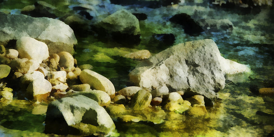 River Rocks 3 Digital Art by Frances Miller