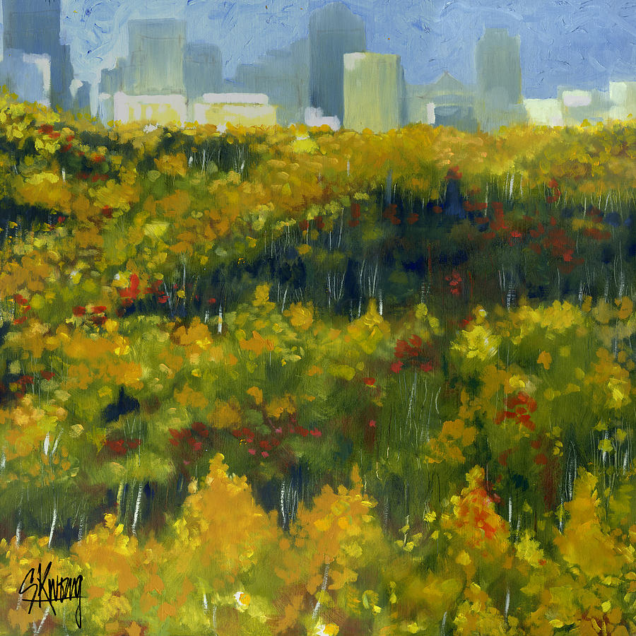 River Valley YEG Painting by Stan Kwong