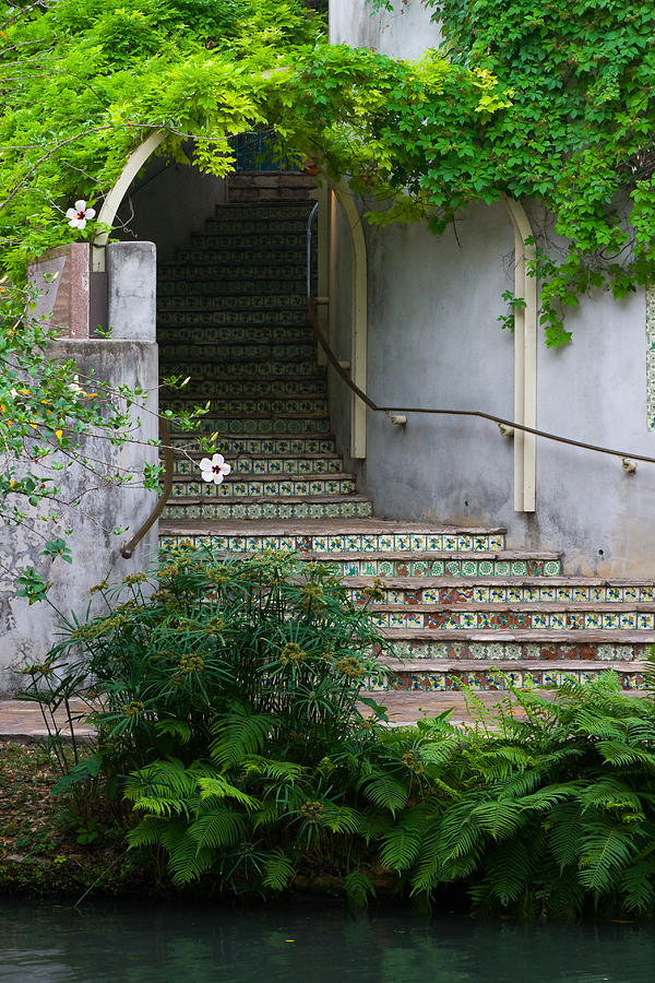 River Walk Stairs Photograph by Ed Gleichman