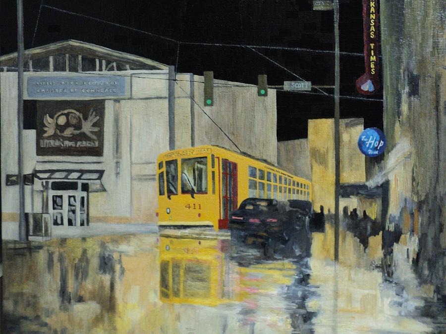 RiverMarket Streetcar 411 Painting by Angelo Thomas