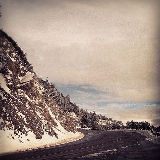 Mountain Photograph - #road #bigbear #california #sky by Loghan Call