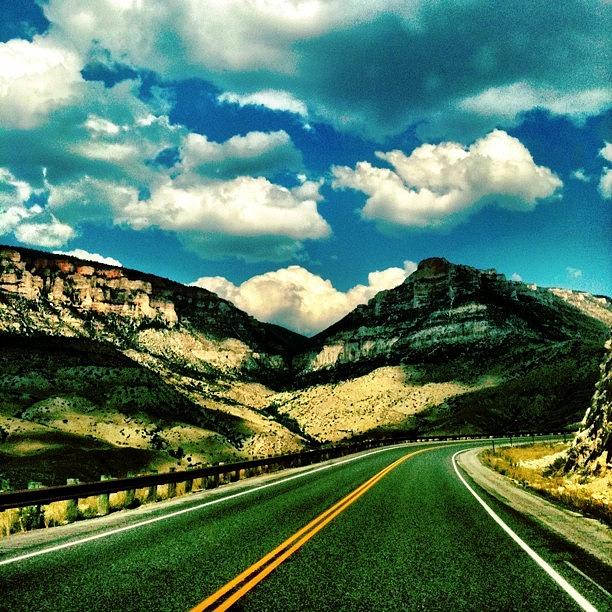 Yellowstone National Park Photograph - Road Through Yellowstone by Christopher Campbell