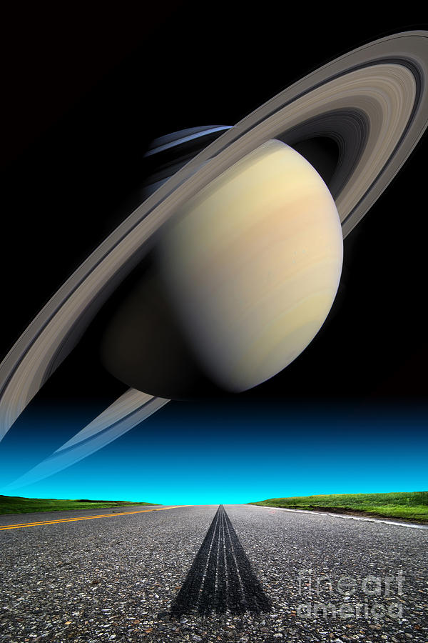 Road to Saturn Photograph by Larry Landolfi and Photo Researchers