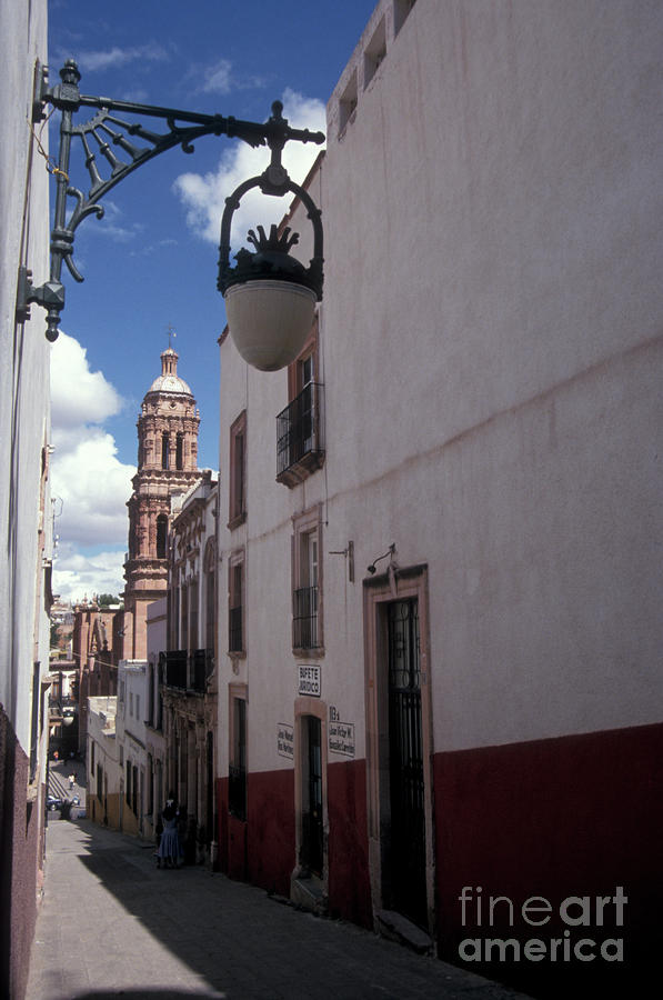 ROAD TO THE CATHEDRAL Zacatecas Mexico Photograph by John  Mitchell