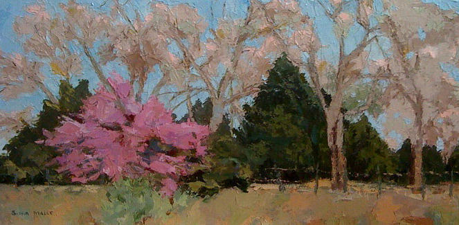 Roadside in spring Painting by Sylvia Miller
