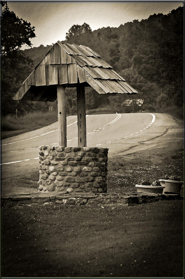 Roadside Well-Come Photograph by DigiArt Diaries by Vicky B Fuller