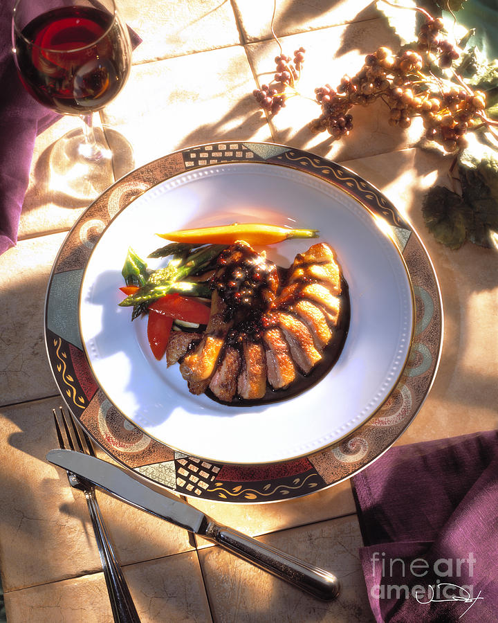 Roasted Duck Dinner Photograph by Vance Fox - Fine Art America
