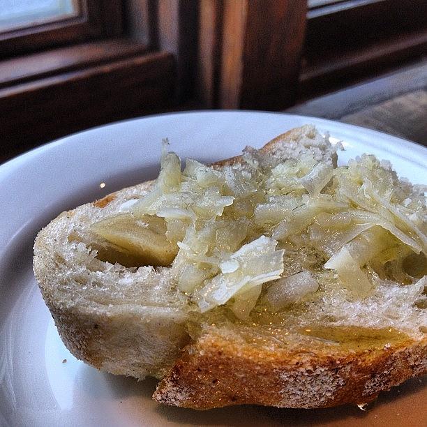 Bread Photograph - Roasted Garlic Ciabatta With Mozzarella by Jonathan Bouldin