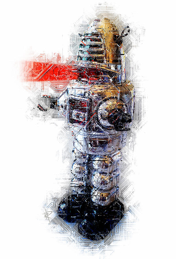 Robbie the Robot Mixed Media by Russell Pierce