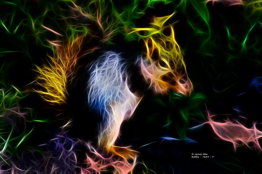 Robbie the squirrel - 7839 - Fractal Digital Art by James Ahn