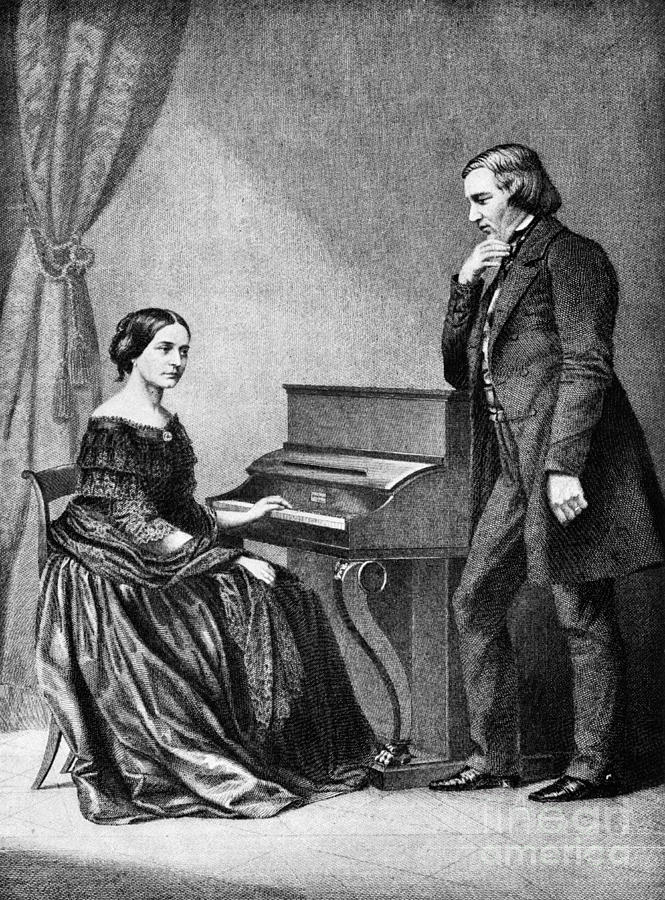 Robert And Clara Schumann, German Photograph by Omikron