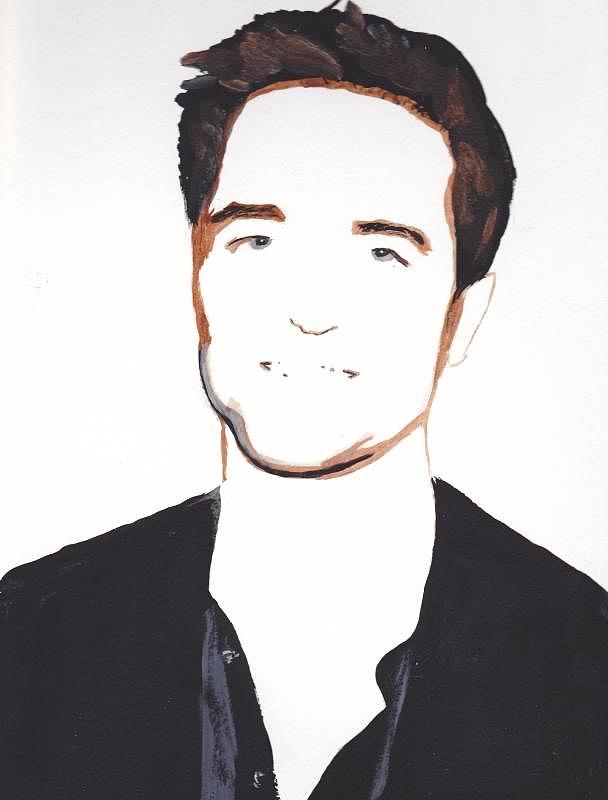 Robert Pattinson 13 Painting by Audrey Pollitt