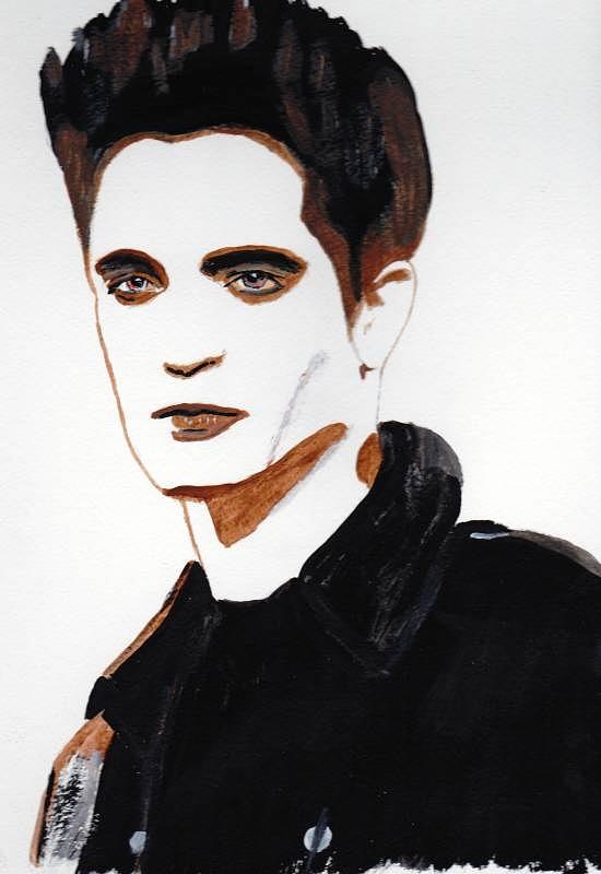 Robert Pattinson 15 Painting by Audrey Pollitt