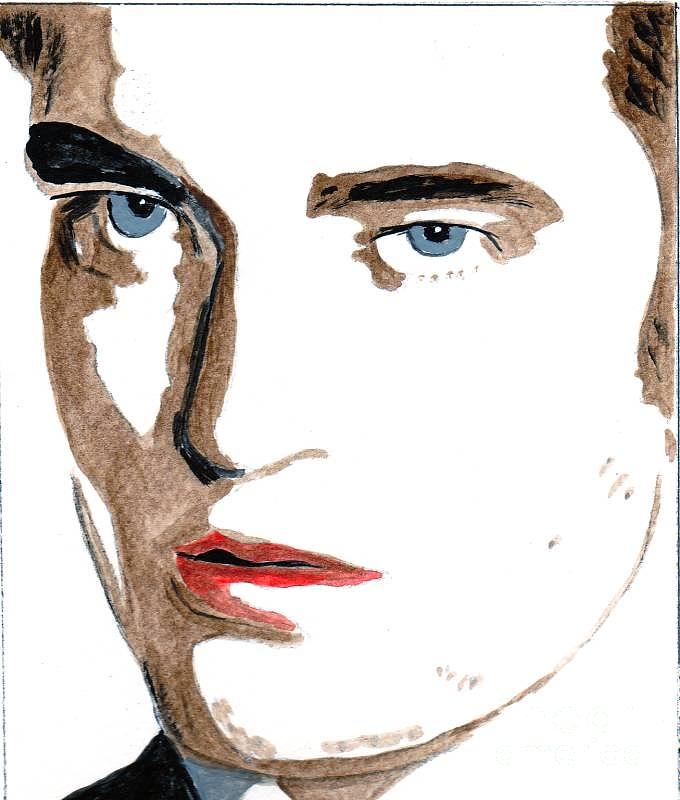 Robert Pattinson 25 Painting by Audrey Pollitt