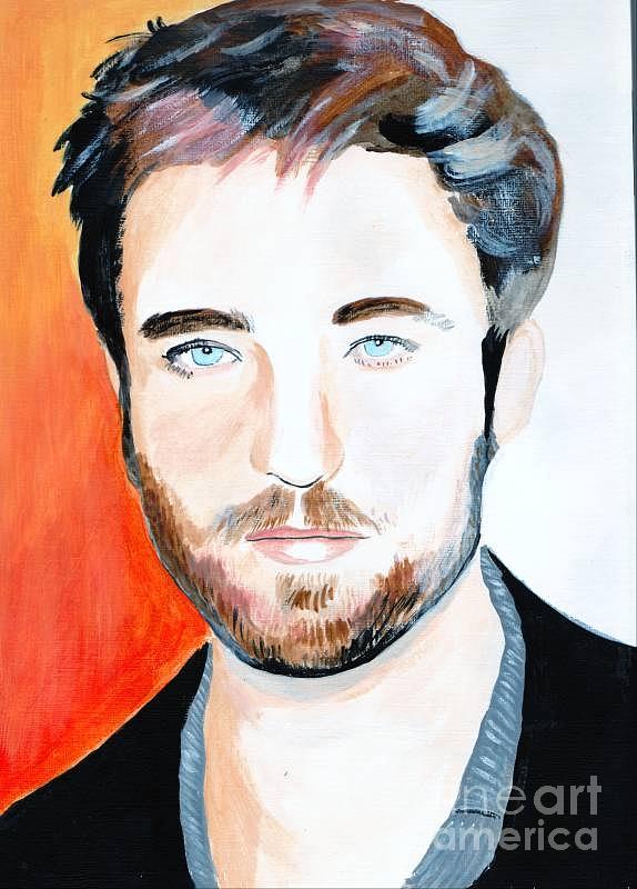 Robert Pattinson 32 Painting by Audrey Pollitt
