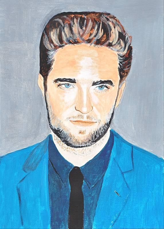 Robert Pattinson 34 Painting by Audrey Pollitt
