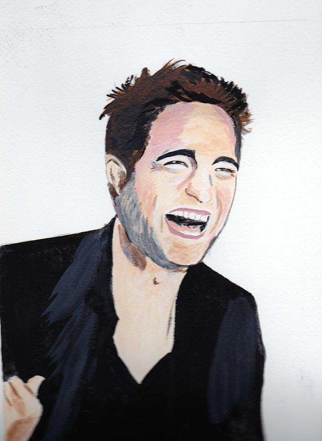 Robert Pattinson 4 Painting by Audrey Pollitt