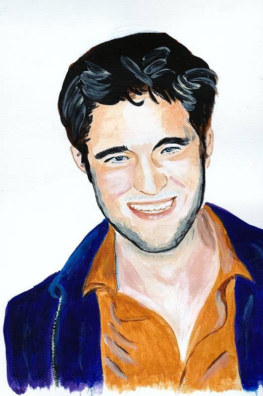 Robert Pattinson 44 Painting by Audrey Pollitt